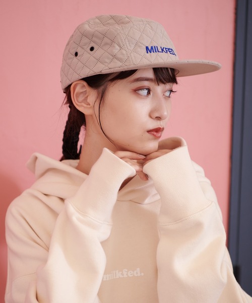 MILKFED.（ミルクフェド）の「QUILTED JET CAP（キャップ・レディース・ライトピンク/ベージュ/ブラック・ONE SIZE）」の10枚目の写真