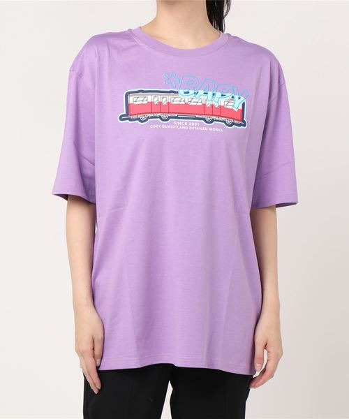A BATHING APE(アベイシングエイプ)の「BPY BAPY TE SHORTSLE(Tシャツ/カットソー・レディース・ネイビー/パープル系その他・SMALL/X-SMALL)」の2枚目の写真