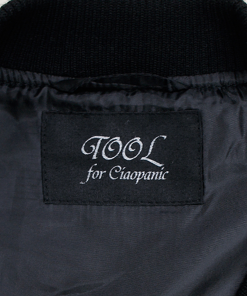 CIAOPANIC（チャオパニック）の「【TOOL FOR Ciaopanic】Ladies' STADIUM JUMPER（スタジャン・レディース・ブラック/グレー/ネイビー/キャメル・FREE）」の12枚目の写真