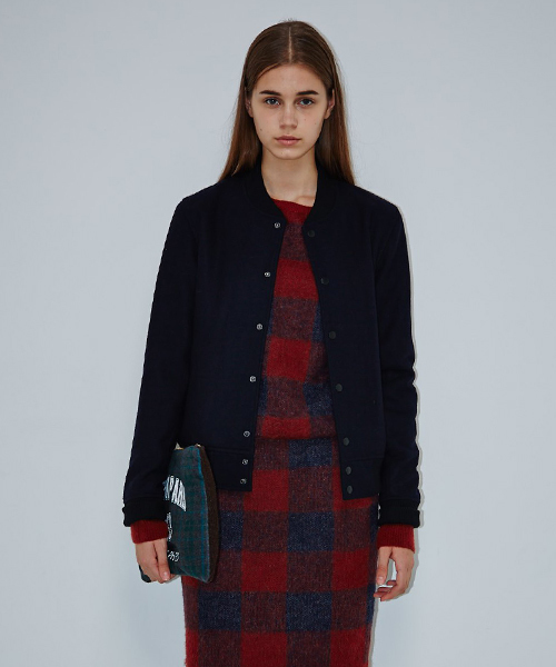 CIAOPANIC（チャオパニック）の「【TOOL FOR Ciaopanic】Ladies' STADIUM JUMPER（スタジャン・レディース・ブラック/グレー/ネイビー/キャメル・FREE）」の15枚目の写真