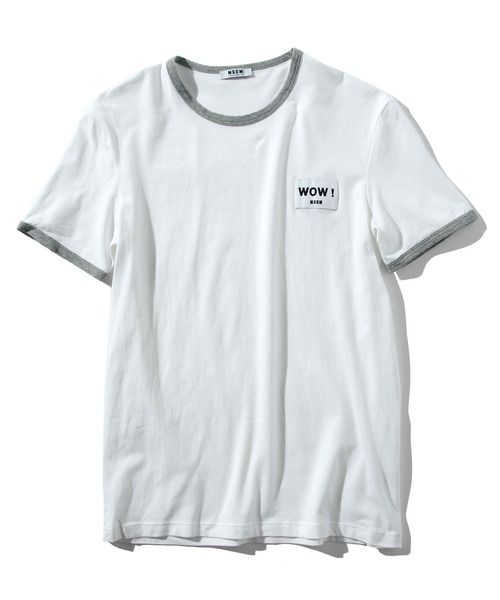 MSGM(エムエスジーエム)の「MSGM(エムエスジーエム) クルーネックTシャツ半袖(Tシャツ/カットソー・メンズ・ピンク/ブラック×グレー/ホワイト×グレー・S/M/L/XL/XS/XXL)」の4枚目の写真