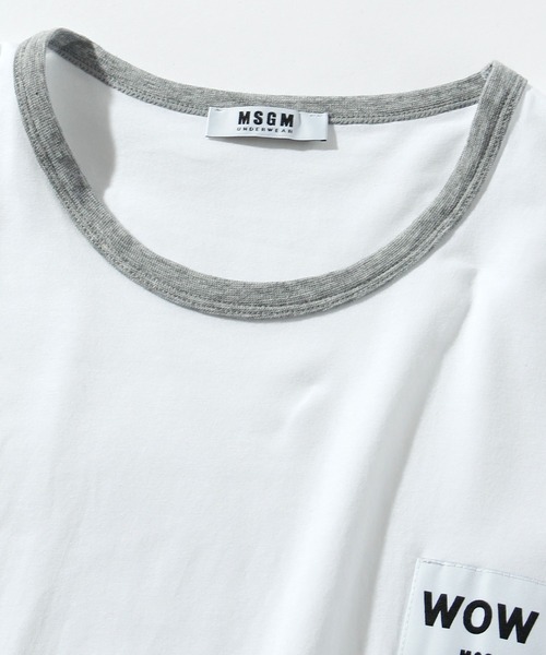 MSGM(エムエスジーエム)の「MSGM(エムエスジーエム) クルーネックTシャツ半袖(Tシャツ/カットソー・メンズ・ピンク/ブラック×グレー/ホワイト×グレー・S/M/L/XL/XS/XXL)」の6枚目の写真
