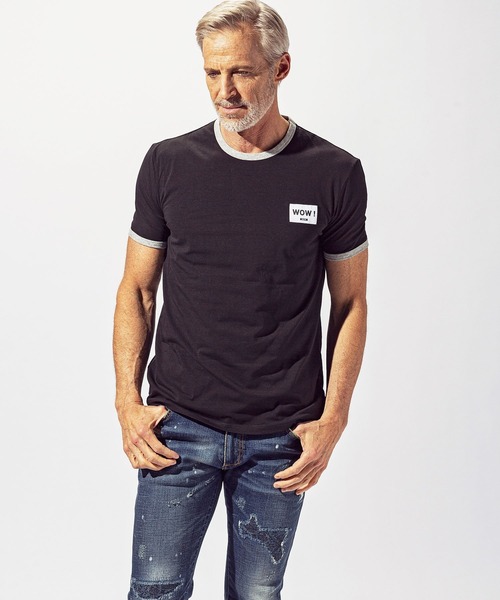 MSGM(エムエスジーエム)の「MSGM(エムエスジーエム) クルーネックTシャツ半袖(Tシャツ/カットソー・メンズ・ピンク/ブラック×グレー/ホワイト×グレー・S/M/L/XL/XS/XXL)」の20枚目の写真