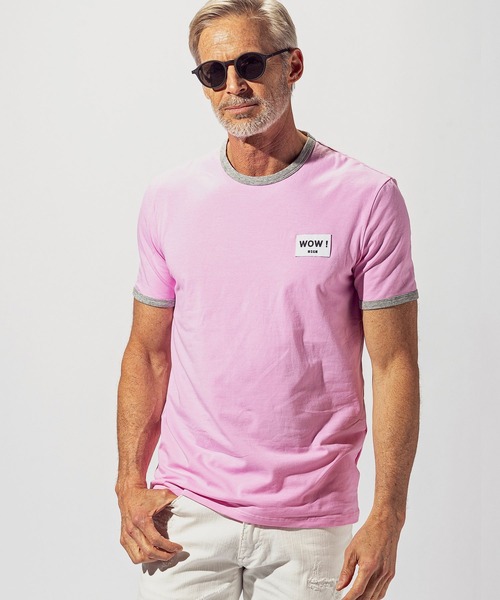 MSGM(エムエスジーエム)の「MSGM(エムエスジーエム) クルーネックTシャツ半袖(Tシャツ/カットソー・メンズ・ピンク/ブラック×グレー/ホワイト×グレー・S/M/L/XL/XS/XXL)」の22枚目の写真