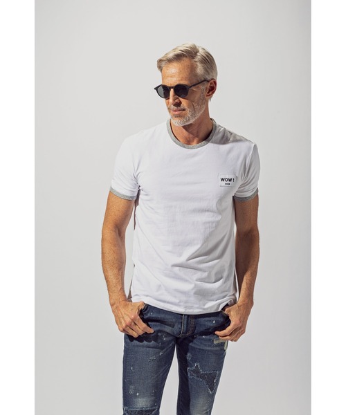 MSGM(エムエスジーエム)の「MSGM(エムエスジーエム) クルーネックTシャツ半袖(Tシャツ/カットソー・メンズ・ピンク/ブラック×グレー/ホワイト×グレー・S/M/L/XL/XS/XXL)」の19枚目の写真