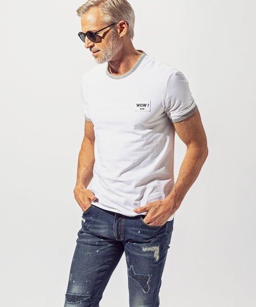 MSGM(エムエスジーエム)の「MSGM(エムエスジーエム) クルーネックTシャツ半袖(Tシャツ/カットソー・メンズ・ピンク/ブラック×グレー/ホワイト×グレー・S/M/L/XL/XS/XXL)」の18枚目の写真