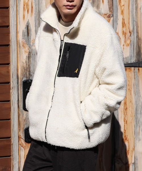 KANGOL(カンゴール)の「★KANGOL★high neck BOA jacket - ハイネック ボア ジャケット(ブルゾン・レディース・ホワイト/ブラック/ベージュ/モカ/ダークグリーン/その他/ライトパープル/その他3/その他4・MEDIUM/LARGE/X-LARGE)」の10枚目の写真