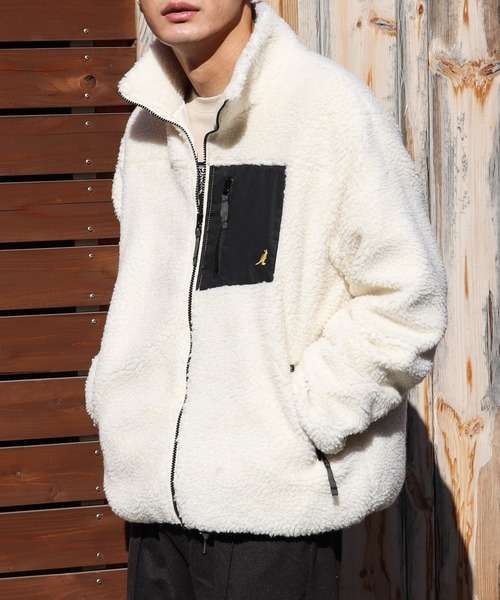 KANGOL(カンゴール)の「★KANGOL★high neck BOA jacket - ハイネック ボア ジャケット(ブルゾン・レディース・ホワイト/ブラック/ベージュ/モカ/ダークグリーン/その他/ライトパープル/その他3/その他4・MEDIUM/LARGE/X-LARGE)」の11枚目の写真
