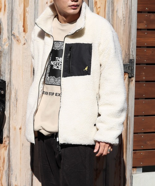 KANGOL(カンゴール)の「★KANGOL★high neck BOA jacket - ハイネック ボア ジャケット(ブルゾン・レディース・ホワイト/ブラック/ベージュ/モカ/ダークグリーン/その他/ライトパープル/その他3/その他4・MEDIUM/LARGE/X-LARGE)」の13枚目の写真