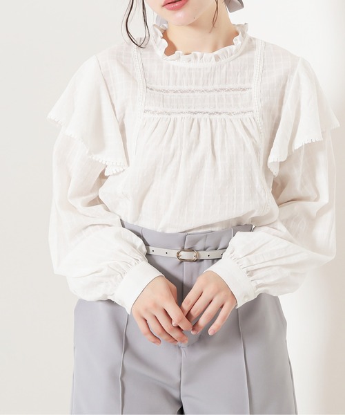 セール ドビー肩フリルブラウス シャツ ブラウス Olive Des Olive オリーブデオリーブ のファッション通販 Zozotown