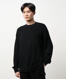 【PLUS ONE】抗菌防臭ニットクルー