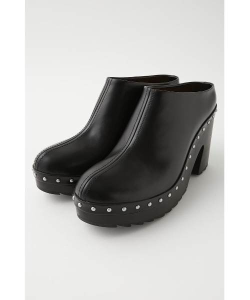 新品未使用 moussy LIMITED WOODEN SOLE サボ MOUSSY（マウジー）の「WOOD SOLE STUDS サボ（スリッポン