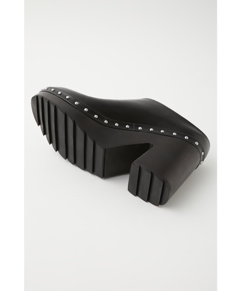 MOUSSY（マウジー）の「WOOD SOLE STUDS サボ（スリッポン