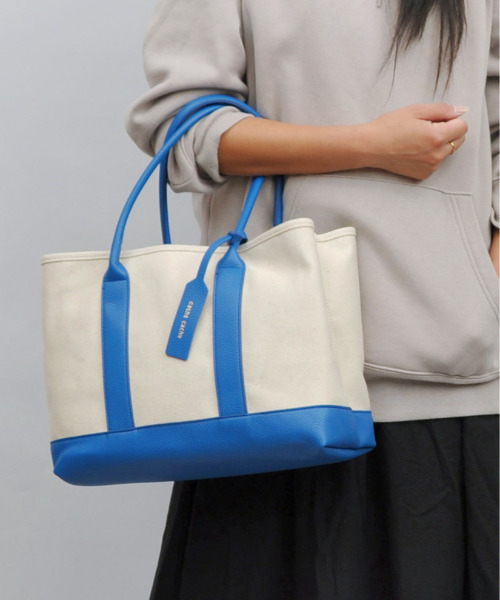 cache cache(カシュ カシュ)の「カシュカシュ cachecache / パーテーションキャンバストートバッグL(トートバッグ・レディース・レンガ/カモフラージュ/グレー系その他/ブルー系その他/ホワイト系その他/オレンジ/グリーン/ブルー/グリーン系その他/ブラック系その他/ブラック系その他2・FREE)」の1枚目の写真