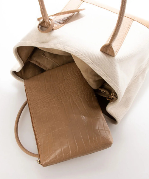 cache cache(カシュ カシュ)の「カシュカシュ cachecache / パーテーションキャンバストートバッグL(トートバッグ・レディース・レンガ/カモフラージュ/グレー系その他/ブルー系その他/ホワイト系その他/オレンジ/グリーン/ブルー/グリーン系その他/ブラック系その他/ブラック系その他2・FREE)」の21枚目の写真