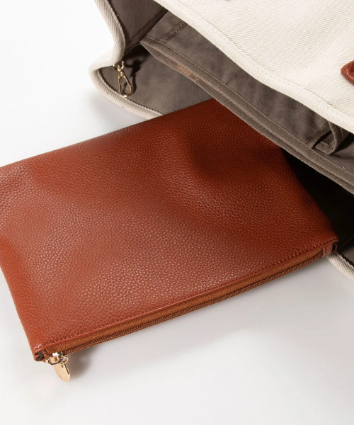 cache cache(カシュ カシュ)の「カシュカシュ cachecache / パーテーションキャンバストートバッグL(トートバッグ・レディース・レンガ/カモフラージュ/グレー系その他/ブルー系その他/ホワイト系その他/オレンジ/グリーン/ブルー/グリーン系その他/ブラック系その他/ブラック系その他2・FREE)」の12枚目の写真