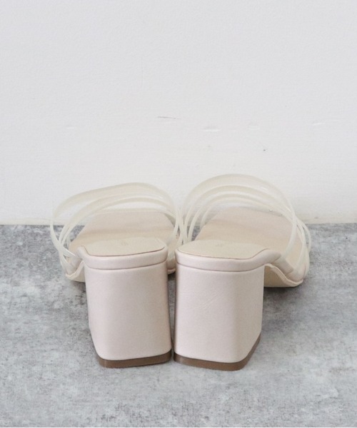 archives(アルシーヴ)の「4ラインクリアミュール(サンダル・レディース・ベージュ/オフホワイト/ブラック/モカ・MEDIUM/LARGE)」の8枚目の写真