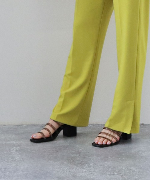 archives(アルシーヴ)の「4ラインクリアミュール(サンダル・レディース・ベージュ/オフホワイト/ブラック/モカ・MEDIUM/LARGE)」の6枚目の写真