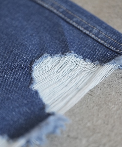 Futier land（フューティアランド）の「裾ダメージロングデニムスカート（デニムスカート・レディース・ブルー/インディゴブルー・SMALL/MEDIUM/LARGE/X-LARGE）」の16枚目の写真