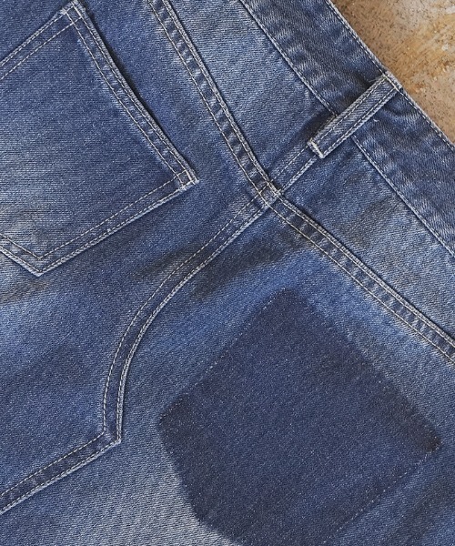 Futier land（フューティアランド）の「裾ダメージロングデニムスカート（デニムスカート・レディース・ブルー/インディゴブルー・SMALL/MEDIUM/LARGE/X-LARGE）」の17枚目の写真