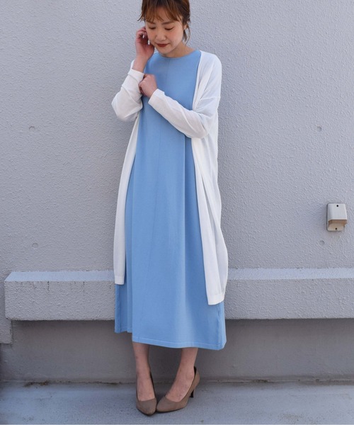 PICCIN（ピッチン）の「16G UVカットロングカーディガン（カーディガン/ボレロ・レディース・ホワイト/ブラック/ブルー/エメラルド/チェリーピンク・M）」の11枚目の写真