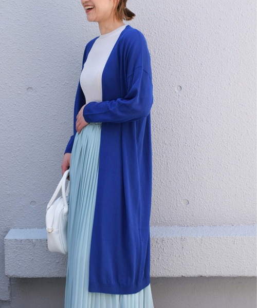 PICCIN（ピッチン）の「16G UVカットロングカーディガン（カーディガン/ボレロ・レディース・ホワイト/ブラック/ブルー/エメラルド/チェリーピンク・M）」の16枚目の写真