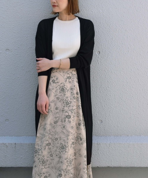 PICCIN（ピッチン）の「16G UVカットロングカーディガン（カーディガン/ボレロ・レディース・ホワイト/ブラック/ブルー/エメラルド/チェリーピンク・M）」の17枚目の写真