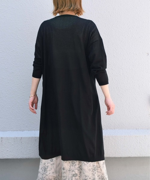 PICCIN（ピッチン）の「16G UVカットロングカーディガン（カーディガン/ボレロ・レディース・ホワイト/ブラック/ブルー/エメラルド/チェリーピンク・M）」の22枚目の写真