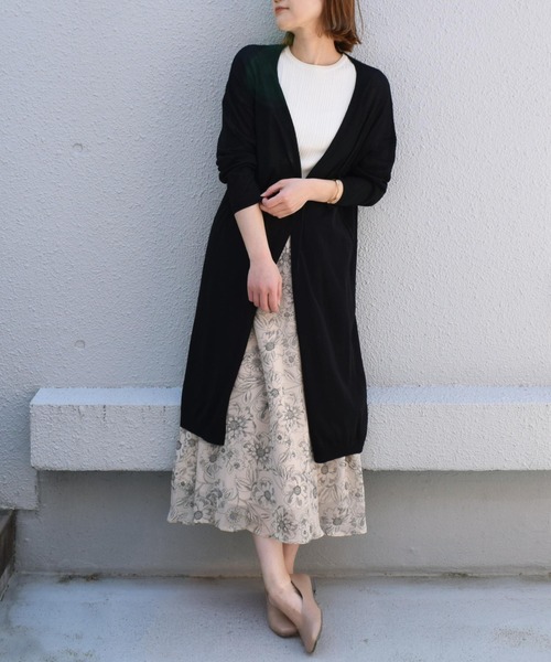 PICCIN（ピッチン）の「16G UVカットロングカーディガン（カーディガン/ボレロ・レディース・ホワイト/ブラック/ブルー/エメラルド/チェリーピンク・M）」の13枚目の写真