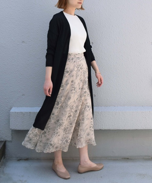 PICCIN（ピッチン）の「16G UVカットロングカーディガン（カーディガン/ボレロ・レディース・ホワイト/ブラック/ブルー/エメラルド/チェリーピンク・M）」の9枚目の写真