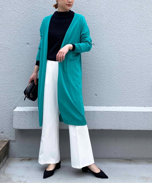 PICCIN（ピッチン）の「16G UVカットロングカーディガン（カーディガン/ボレロ・レディース・ホワイト/ブラック/ブルー/エメラルド/チェリーピンク・M）」の10枚目の写真