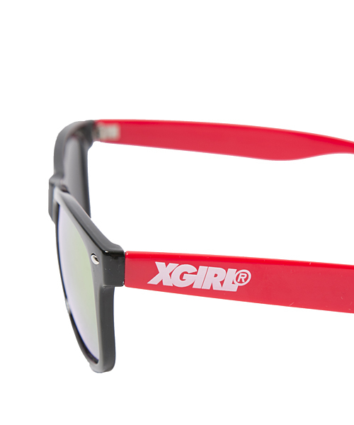 X-girl（エックスガール）の「【mini7月号掲載】PLASTIC SUNGLASSES MIRROR（サングラス・レディース・レッド/イエロー/グリーン・ONE SIZE）」の5枚目の写真