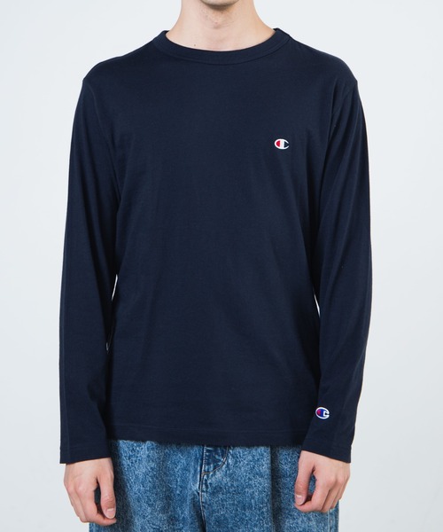 Champion(チャンピオン)の「WEGO/Champion刺繍ロングスリーブTシャツ(Tシャツ/カットソー・メンズ・ホワイト/ブラック/ダークグリーン/ネイビー/杢グレー・SMALL/MEDIUM/LARGE/X-LARGE)」の15枚目の写真
