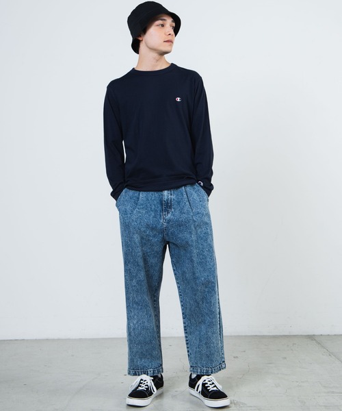 Champion(チャンピオン)の「WEGO/Champion刺繍ロングスリーブTシャツ(Tシャツ/カットソー・メンズ・ホワイト/ブラック/ダークグリーン/ネイビー/杢グレー・SMALL/MEDIUM/LARGE/X-LARGE)」の17枚目の写真