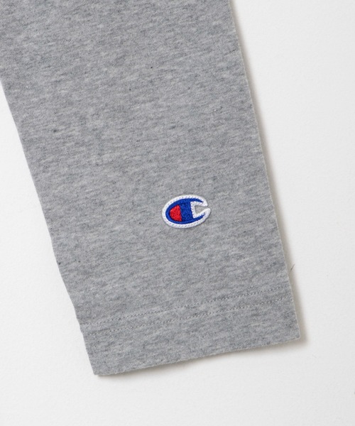 Champion(チャンピオン)の「WEGO/Champion刺繍ロングスリーブTシャツ(Tシャツ/カットソー・メンズ・ホワイト/ブラック/ダークグリーン/ネイビー/杢グレー・SMALL/MEDIUM/LARGE/X-LARGE)」の9枚目の写真