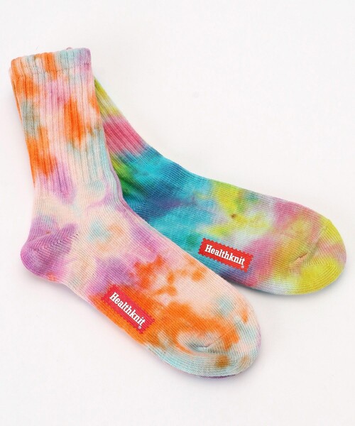 Healthknit（ヘルスニット）の「Healthknit/ヘルスニット タイダイ柄 ソックス（ソックス/靴下・メンズ・その他9・ﾌﾘ-）」の3枚目の写真