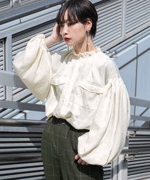 kutir | サテンフリルハイネックブラウス(シャツ/ブラウス)