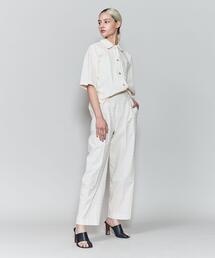 大人女性の 6（ロク）の「＜6(ROKU)＞COTTON PANTS/パンツ LACE SQUARE パンツ