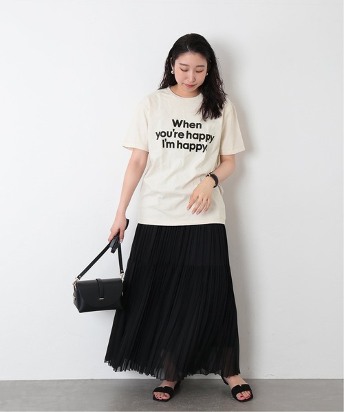 MIXTA(ミクスタ)の「【MIXTA/ミクスタ】別注 WHEN YOURE HAPPY IM HAPPY:Tシャツ◆(Tシャツ/カットソー・レディース・ナチュラル/ブラック・MEDIUM)」の19枚目の写真