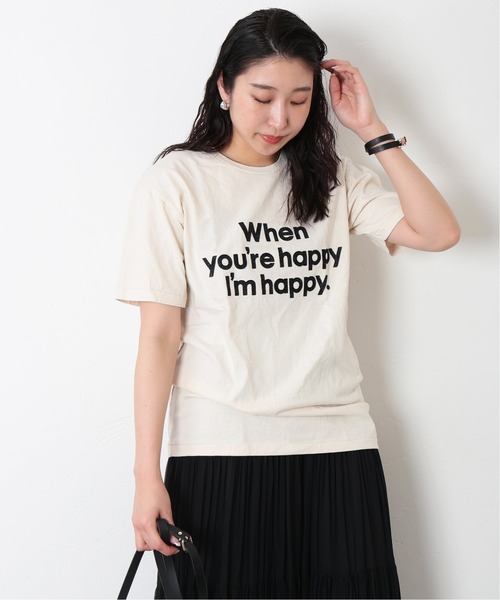 MIXTA(ミクスタ)の「【MIXTA/ミクスタ】別注 WHEN YOURE HAPPY IM HAPPY:Tシャツ◆(Tシャツ/カットソー・レディース・ナチュラル/ブラック・MEDIUM)」の11枚目の写真