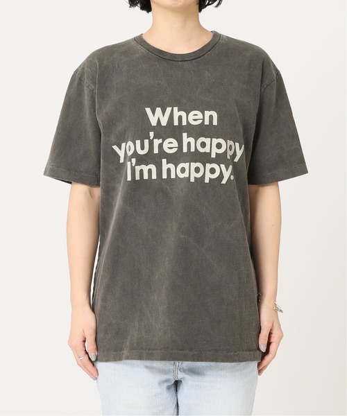 MIXTA(ミクスタ)の「【MIXTA/ミクスタ】別注 WHEN YOURE HAPPY IM HAPPY:Tシャツ◆(Tシャツ/カットソー・レディース・ナチュラル/ブラック・MEDIUM)」の17枚目の写真