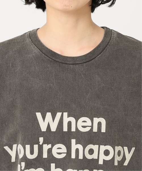 MIXTA(ミクスタ)の「【MIXTA/ミクスタ】別注 WHEN YOURE HAPPY IM HAPPY:Tシャツ◆(Tシャツ/カットソー・レディース・ナチュラル/ブラック・MEDIUM)」の20枚目の写真