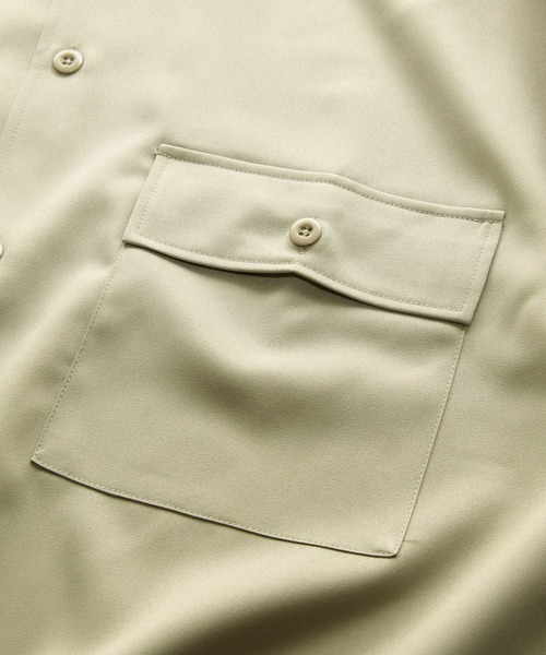 UNCORD（アンコード）の「【UNCORD】ストレッチBIG長袖シャツ＆ワイドショーツセットアップ/イージーケア（セットアップ・メンズ・ベージュ/カーキ/グレー/ブラック・MEDIUM/X-LARGE/LARGE）」の15枚目の写真