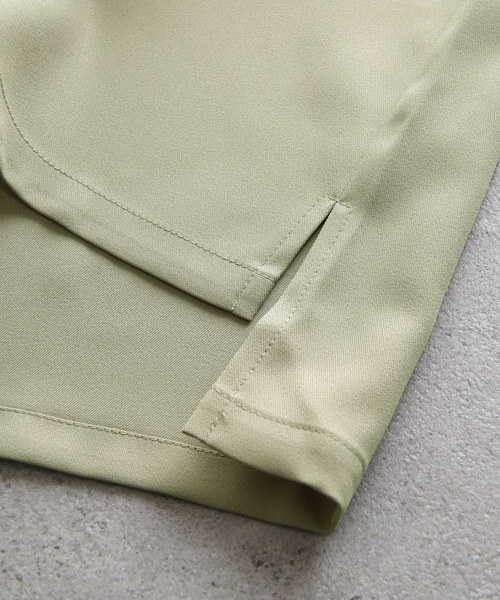 UNCORD（アンコード）の「【UNCORD】ストレッチBIG長袖シャツ＆ワイドショーツセットアップ/イージーケア（セットアップ・メンズ・ベージュ/カーキ/グレー/ブラック・MEDIUM/X-LARGE/LARGE）」の13枚目の写真