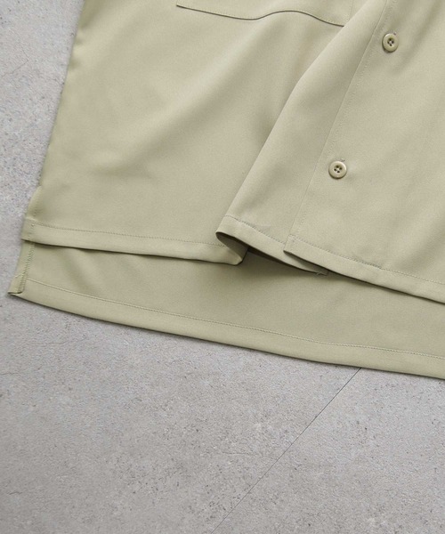 UNCORD（アンコード）の「【UNCORD】ストレッチBIG長袖シャツ＆ワイドショーツセットアップ/イージーケア（セットアップ・メンズ・ベージュ/カーキ/グレー/ブラック・MEDIUM/X-LARGE/LARGE）」の9枚目の写真