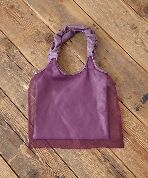 CIAOPANIC TYPY(チャオパニックティピー)の「ハンドルギャザーバッグ(トートバッグ・レディース・ブラウン/ベージュ/パープル・ONE SIZE)」の8枚目の写真