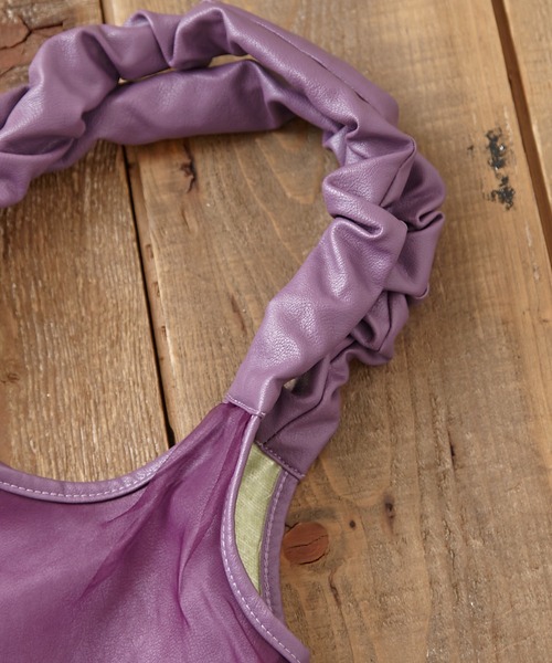 CIAOPANIC TYPY(チャオパニックティピー)の「ハンドルギャザーバッグ(トートバッグ・レディース・ブラウン/ベージュ/パープル・ONE SIZE)」の7枚目の写真