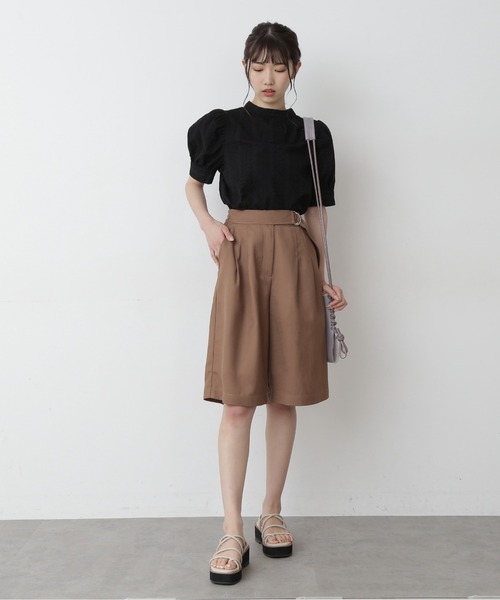 FREE'S MART（フリーズマート）の「エンブロイダリーバックボタン半袖ブラウス（シャツ/ブラウス・レディース・ホワイト/ブラック/パープル・FREE）」の15枚目の写真