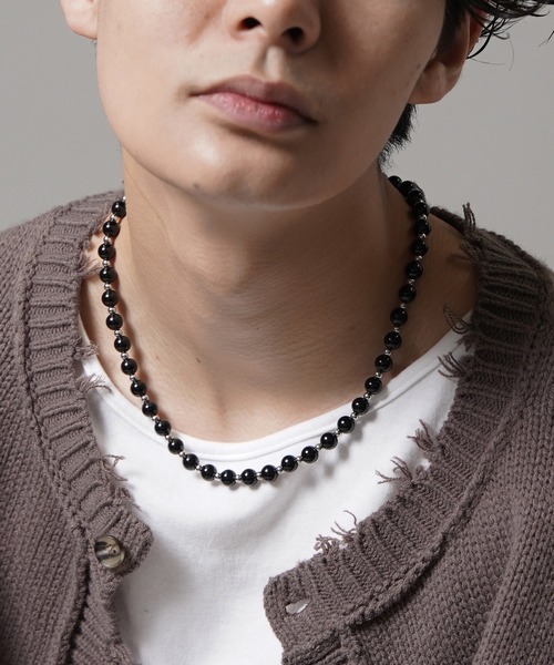 SPINNS（スピンズ）の「パールネックレス/50cm/ユニセックス（ネックレス・メンズ・ホワイト/ブラック・ONESIZE）」の2枚目の写真