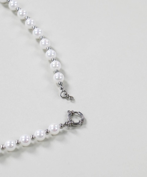 SPINNS（スピンズ）の「パールネックレス/50cm/ユニセックス（ネックレス・メンズ・ホワイト/ブラック・ONESIZE）」の5枚目の写真